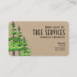 Tarjeta De Visita Kraft de servicios de árbol