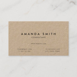 Tarjeta De Visita Kraft Minimalista moderno