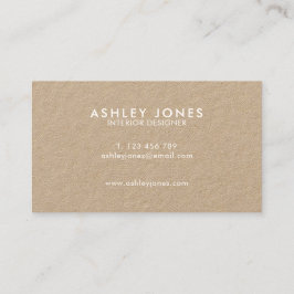 Tarjeta de visita Kraft moderna minimalista