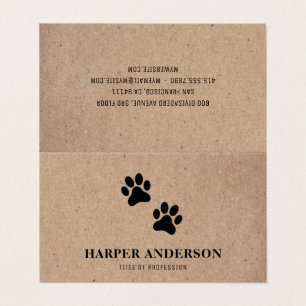 Tarjeta De Visita Kraft Moderno Beauty Simple Pet Care Profesional