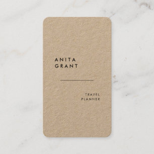 Tarjeta De Visita Kraft moderno minimalista