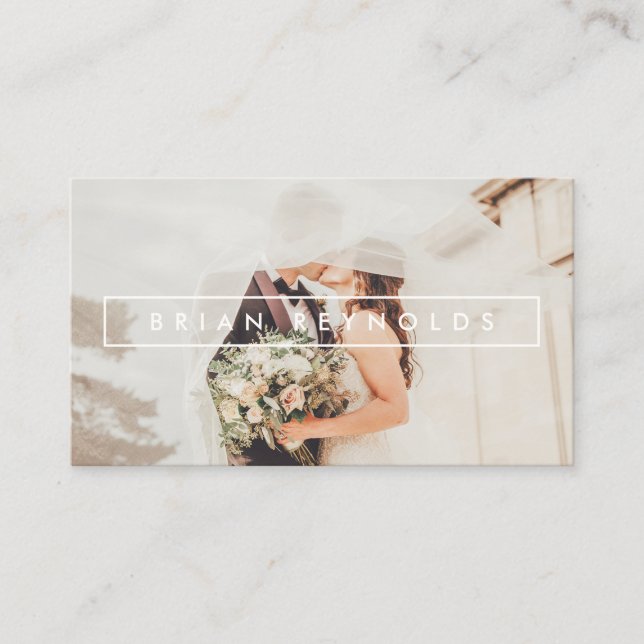 Tarjeta De Visita Kraft moderno y elegante fotógrafo de frontera bla (Anverso)