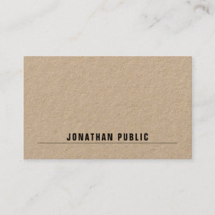 Tarjeta De Visita Kraft Paper Modern Elegant Simple Template Luxury