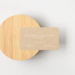 Tarjeta De Visita Kraft profesional minimalista