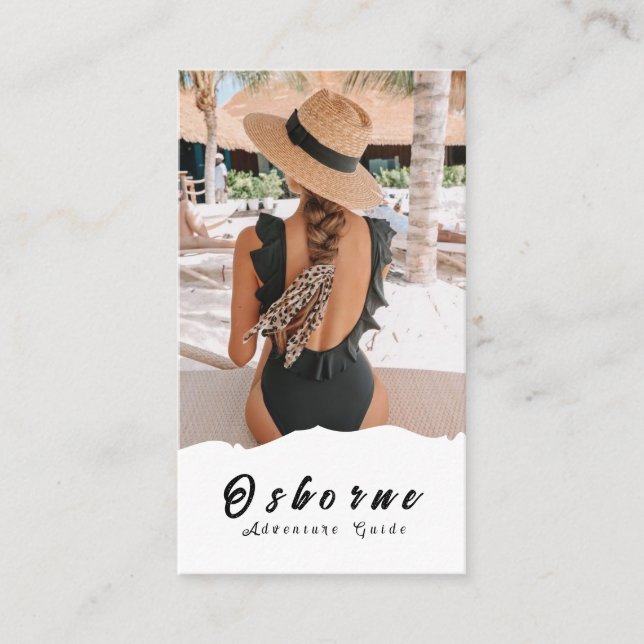 Tarjeta De Visita Kraft Rocky Mountain Adventure Guide Business Card (Anverso)