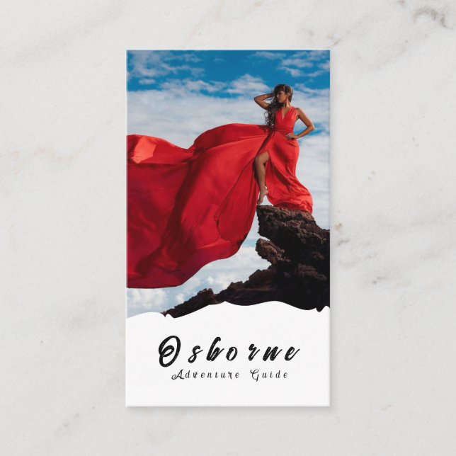 Tarjeta De Visita Kraft Rocky Mountain Adventure Guide Business Card (Anverso)