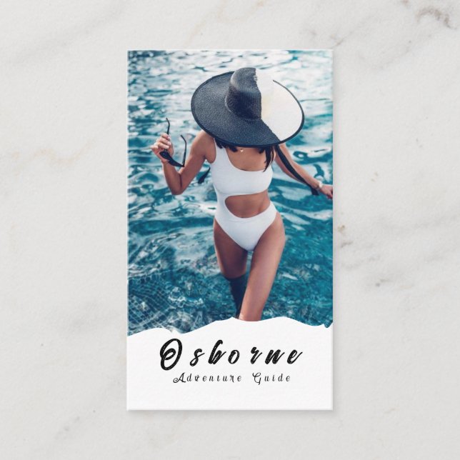 Tarjeta De Visita Kraft Rocky Mountain Adventure Guide Business Card (Anverso)