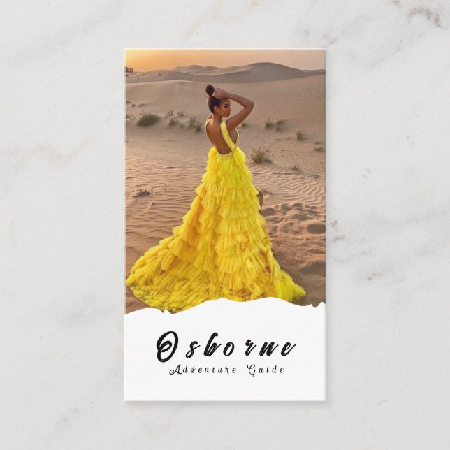 Tarjeta De Visita Kraft Rocky Mountain Adventure Guide Business Card (Anverso)