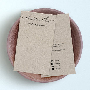 Tarjeta De Visita Kraft Signature Script Earl Display Business Ca