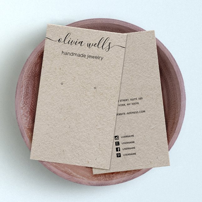 Tarjeta De Visita Kraft Signature Script Earl Display Business Ca (Subido por el creador)