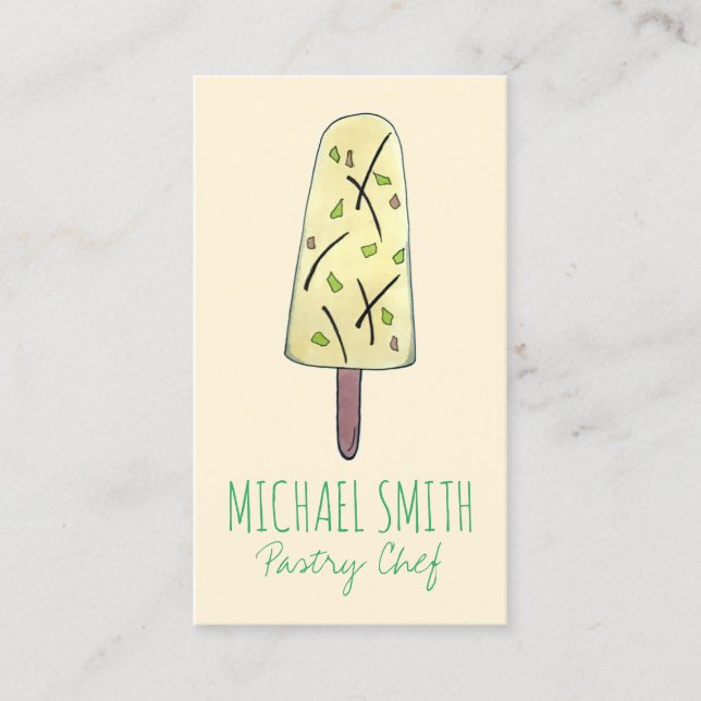 Tarjeta De Visita Kulfi Qulfi Dessero congelado de helado de comida  (Anverso)