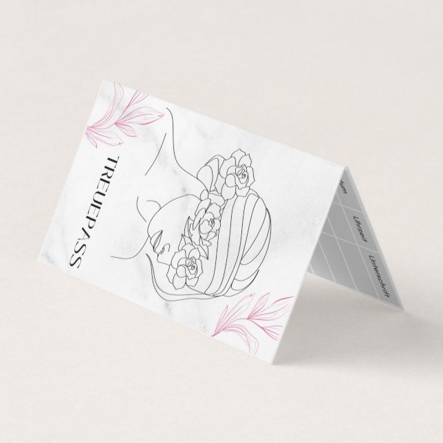 Tarjeta De Visita Kundekarte, Treuepass, Bonuskarten für Schönheit (Anverso)