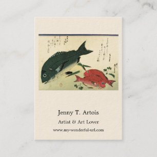 Tarjeta De Visita Kurodai y Akadai - Impresión japonesa de peces de 