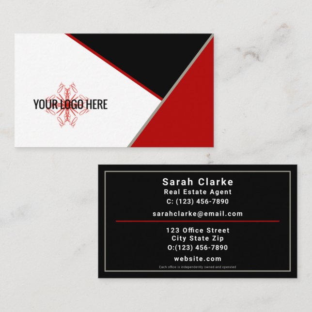 Tarjeta De Visita KW Red Business Cards (Anverso / Reverso)
