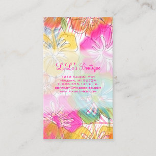 Tarjeta De Visita La acuarela de PixDezines Hawaii Hibiscus afecta