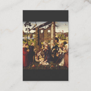 Tarjeta De Visita La Adoración de Biagio d'Antonio Arte Medieval