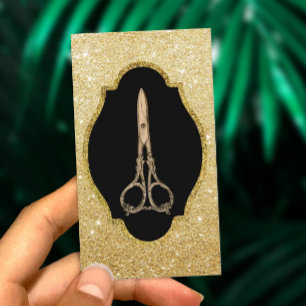 Tarjeta De Visita La antigüedad moderna del purpurina del oro
