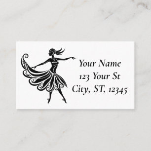 Tarjeta De Visita La bailarina africana de siluetas Thunder_Thunder_