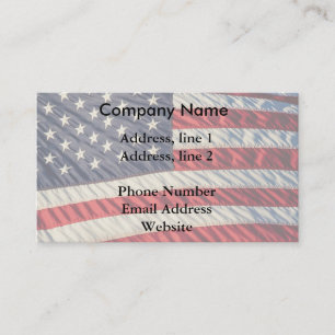 Tarjeta De Visita La bandera americana
