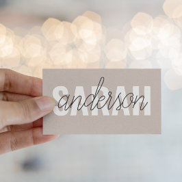 Tarjeta De Visita La belleza marrón moderna personalizada