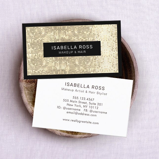Tarjeta De Visita La belleza y la moda de las secuelas de oro (Subido por el creador)