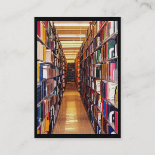 Tarjeta De Visita La biblioteca apila el ATC