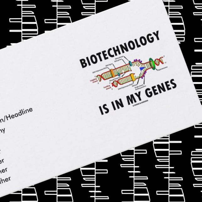 Tarjeta De Visita La Biotecnología Está En Mis Genes (Replicación De (Classic molecular biology business card for any biotechnologist or geneticist)