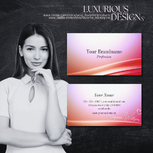 Tarjeta De Visita La Bonita Decoración Curvada De Lilac Ombre Rosa