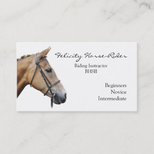 Tarjeta De Visita La cabeza de caballo en un fondo llano