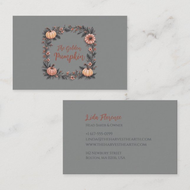 Tarjeta De Visita La Calabaza Dorada (Anverso / Reverso)