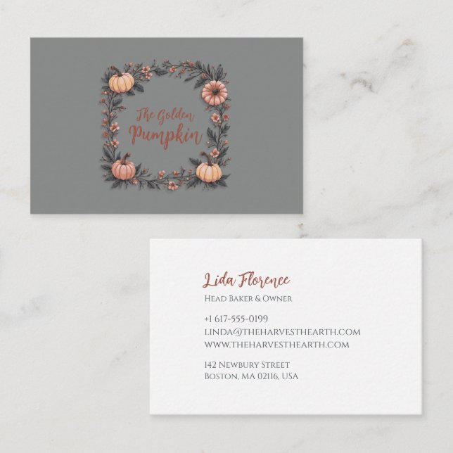 Tarjeta De Visita La Calabaza Dorada (Anverso / Reverso)