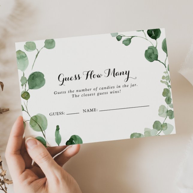 Tarjeta De Visita La caligrafía de Eucalyptus adivina cuántas cartas (Subido por el creador)