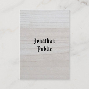 Tarjeta De Visita La caligrafía de la madera profesional Elegante
