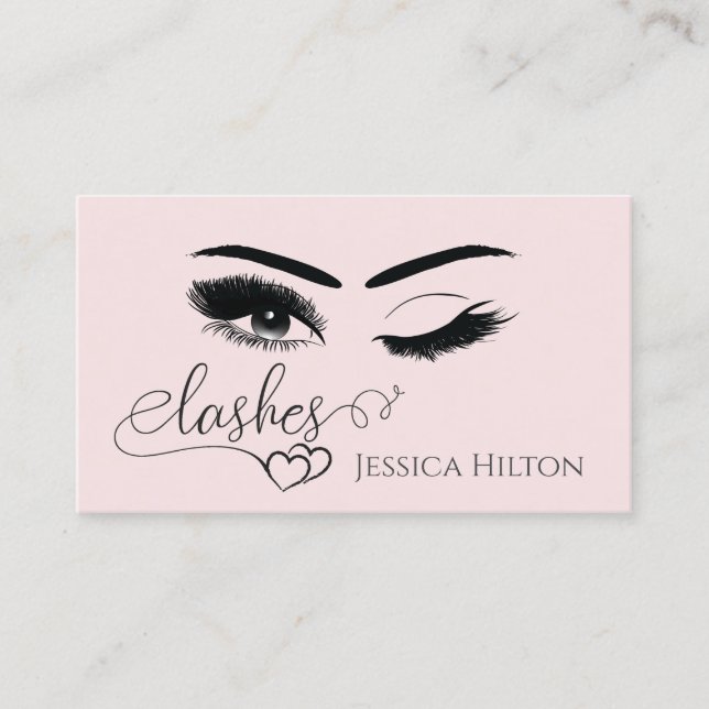 Tarjeta De Visita La caligrafía glamorosa profesional luce como blan (Anverso)