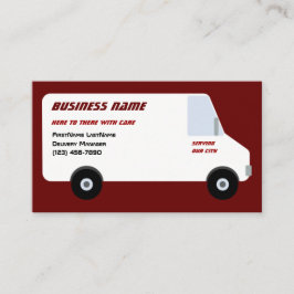 Tarjeta De Visita La camioneta de entrega Brick Red