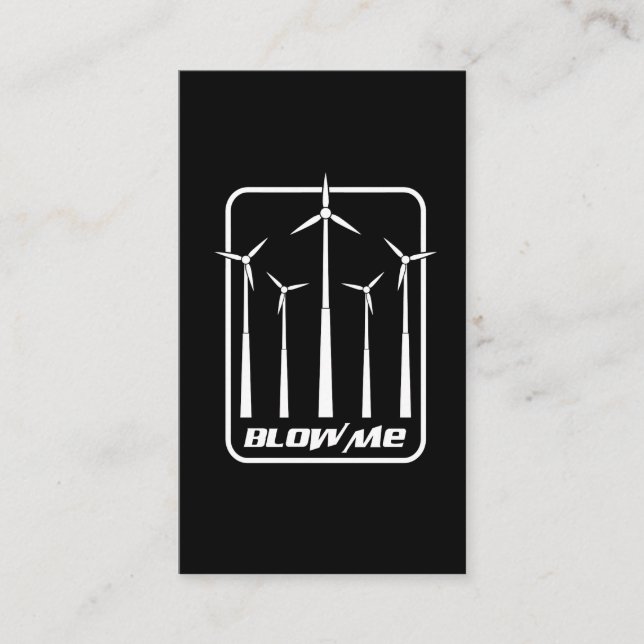 Tarjeta De Visita La camisa del equipo de la turbina de viento me (Anverso)