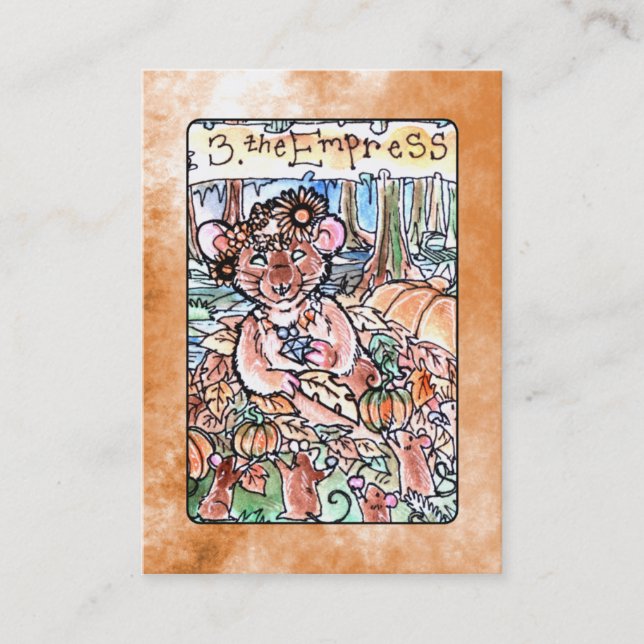 Tarjeta De Visita La carta de tarot de la emperatriz (Anverso)