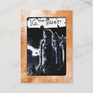 Tarjeta De Visita La carta de tarot de la torre