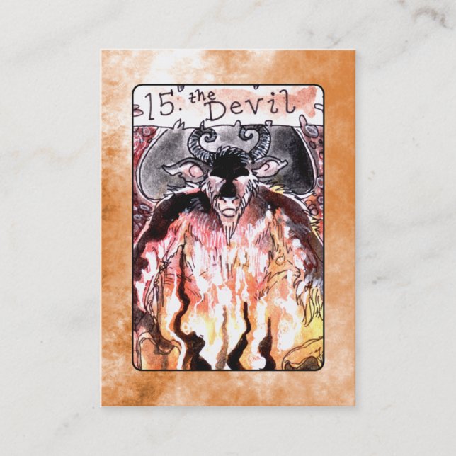 Tarjeta De Visita La carta de tarot del diablo (Anverso)