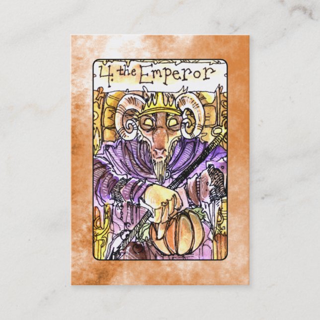 Tarjeta De Visita La carta de tarot del emperador (Anverso)
