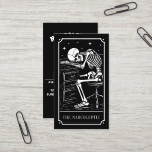 Tarjeta De Visita La Carta de Tarot Narcoléptica Conciencia sobre la