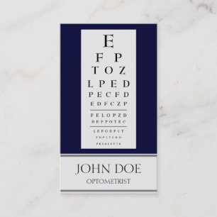 Tarjeta De Visita La carta del optometrista raya a la marina de