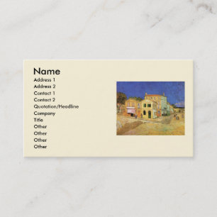 Tarjeta De Visita La Casa de Vincent en Arlés por Vincent van Gogh