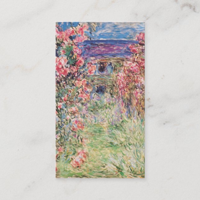 Tarjeta De Visita La casa entre los rosas, Claude Monet (Anverso)