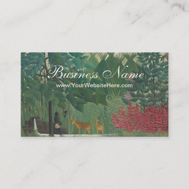 Tarjeta De Visita La cascada de Henri Rousseau, Bella Artes de la ép (Anverso)