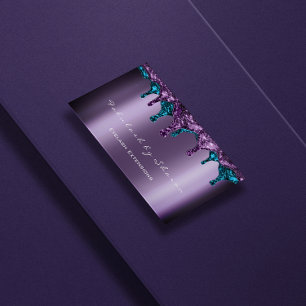 Tarjeta De Visita La cera del purpurina del artista de maquillaje