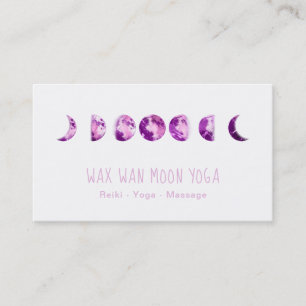 Tarjeta De Visita *~* La Cera Lunar Tenía Fases De Luna Violeta Pú