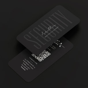 Tarjeta De Visita La ciberseguridad profesional moderna oscura