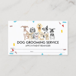 Tarjeta De Visita La cita de Dogs Confetti recuerda