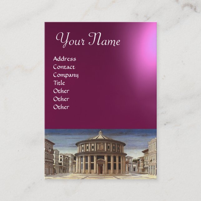 Tarjeta De Visita LA CIUDAD IDEAL, la amatista violeta rosa (Anverso)